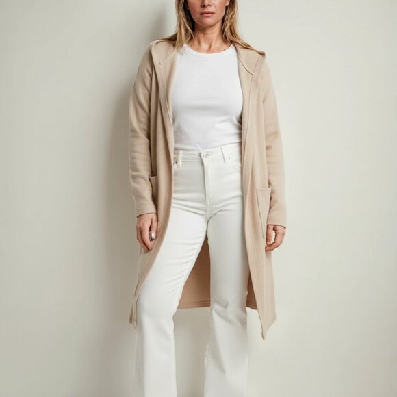 Korye Long Oversized Open Front Hooded Cardigan - Picture 3 of 3